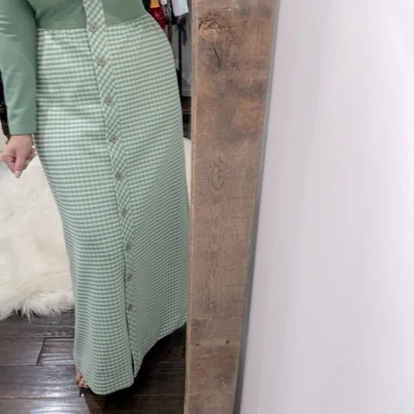 Vintage button down maxi dress size small - Picture 4 of 7